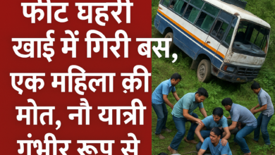 Photo of मंडी: 150 फीट गहरी खाई में गिरी बस, एक महिला की मौत, नौ यात्री गंभीर रूप से घायल