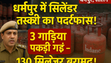 Photo of धर्मपुर पुलिस ने पकड़ी गैस सिलेंडर तस्करी – 3 वाहन जब्त, 130 सिलेंडर बरामद