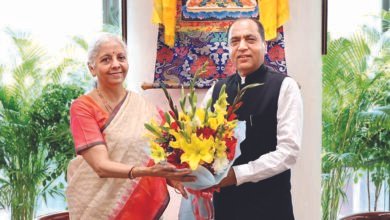 Photo of दिल्ली में Jai Ram Thakur की Nirmala Sitharaman से भेंट, हिमाचल के लिए अधिक वित्तीय सहायता का आग्रह