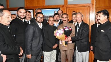 Photo of ठियोग बार एसोसिएशन के प्रतिनिधिमंडल ने CM से की मुलाकात, मांगों पर सहानुभूतिपूर्वक विचार का आश्वासन